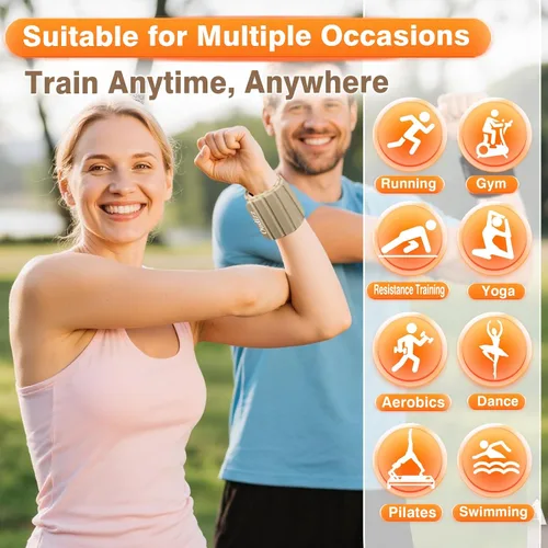 Miniatura 3 de Pesas de muñeca, pesas de tobillo para mujeres y hombres, pesas magnéticas ajustables de silicona, intensidad de entrenamiento para gimnasio