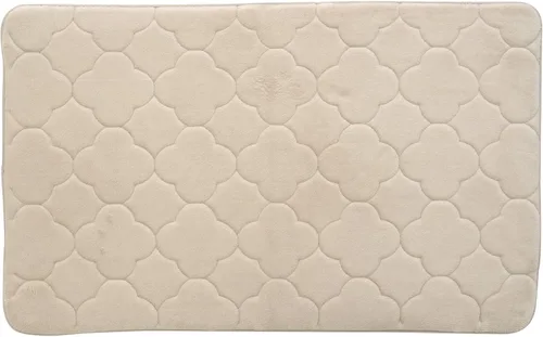 Miniatura 5 de Tapete de baño de espuma viscoelástica bordada con tecnología Water Shield, 17 x 24 pulgadas, angora