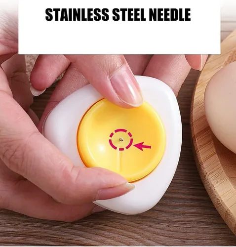 Miniatura 3 de Jawbush Piercing magnético para huevos crudos, con base magnética y bloqueo de seguridad, pelador de huevos duros, pinchador de huevos para obtener