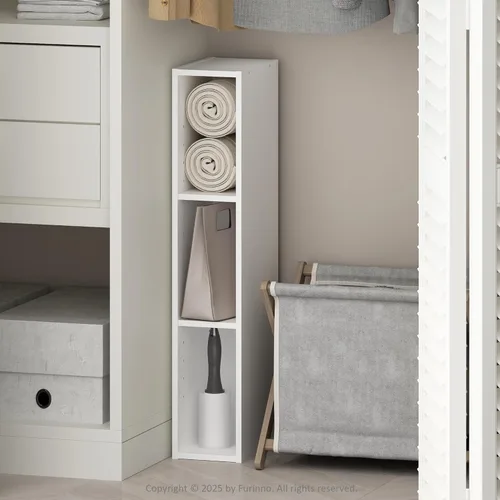 Furinno Reed - Organizadores de armario de 3 niveles y almacenamiento, organizador de armario, estante abierto, para armario, dormitorio, sala de