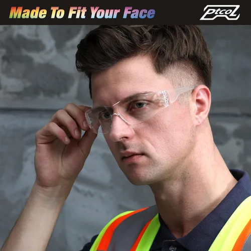 Miniatura 2 de Paquete de 28 gafas de seguridad transparentes (Paquete a granel de 24+4) Gafas protectoras antiarañazos unisex con lente resistente a impactos