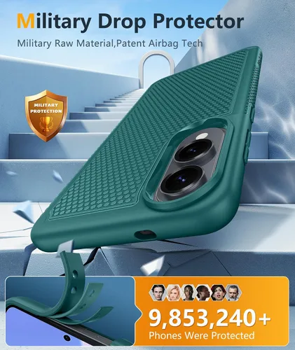 Miniatura 714 de FNTCASE Funda para iPhone 17 Pro: Fundas delgadas translúcidas de color azul claro compatibles con MagSafe, protección completa de la cámara