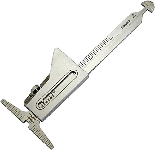 Hi Lo medidor de soldadura para inspección, en pulgadas y sistema métrico.