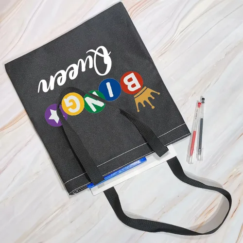 Miniatura 8 de MBMSO Bingo Queen Tote Bag Bingo Amante Regalos Divertidos Jugadores de Bingo Regalos Bingo Hombro Compras Bolsa de Bingo Juego de Jugador Regalo