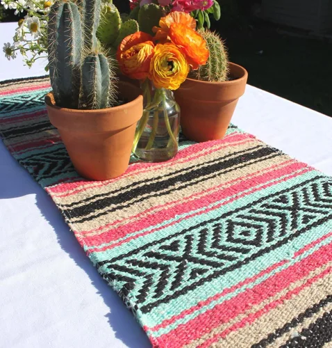 Miniatura 6 de Del Mex (TM) camino de mesa tradicional mexicano, Fucsia