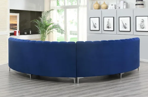 Miniatura 8 de Legend Vansen L - Sofá de terciopelo semicírculo de 141.34 pulgadas, sofá modular curvado de gran tamaño para sala de estar, oficina, apartamento