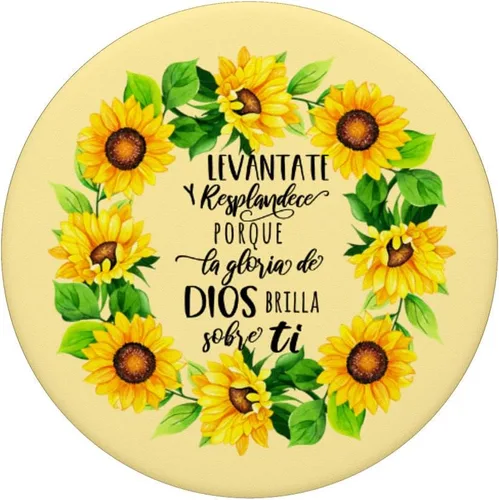 Miniatura 3 de Bible Verses Quotes Frases Biblicas Girasol Español Amarillo - PopSockets Agarre y soporte para teléfonos y tabletas