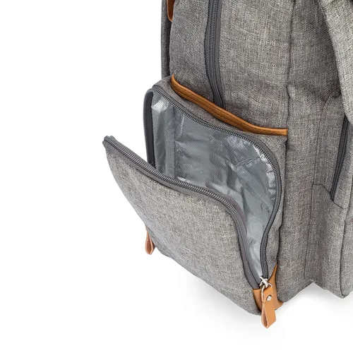 Miniatura 8 de Parker Baby Co. Mochila para pañales - Bolsa de pañales grande con bolsillos aislados, correas para cochecito y cambiador - Bolsa Birch - Gris