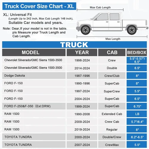 Miniatura 4 de Sailnovo Cubierta impermeable para automóvil para camioneta, para todo tipo de clima, 7 capas de alta resistencia, cubierta completa para automóvil