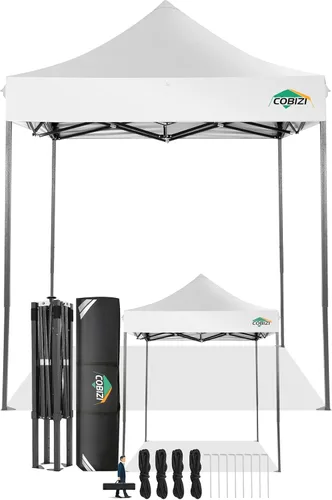 Miniatura 44 de COBIZI - Carpa emergente plegable de 10x20 pies con 6 paredes laterales, carpa resistente UPF 50+ para todas las estaciones, resistente al viento