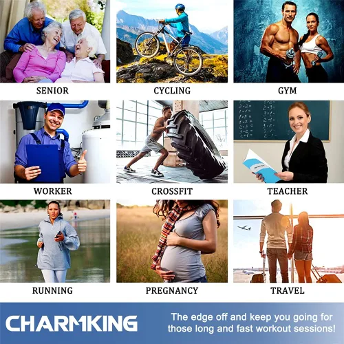 Miniatura 11 de CHARMKING - Calcetines de compresión para mujeres y hombres (3 pares), 15-20 mm Hg, el mejor apoyo para atletismo, running o ciclismo, mejora