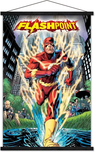 Miniatura 8 de Trends International DC Comics-The Flash-Flashpoint - Póster de pared, 14.725 x 22.375 pulgadas, versión enmarcada de madera de granero
