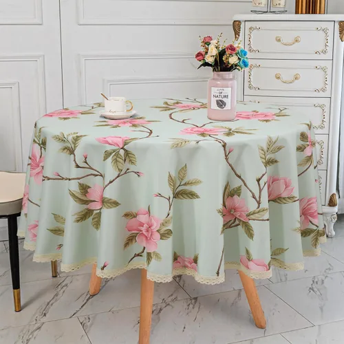 Miniatura 17 de Mantel rectangular con estampado floral de 60 x 84 pulgadas, resistente a las manchas e impermeable, mantel de vino para cocina, comedor, decoración
