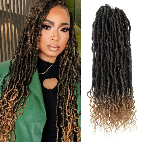 Miniatura 36 de BOHOBABE Rastas Falsas de Cabello de Ganchillo de 30 Pulgadas, Rastas Suaves Boho de Ganchillo con Puntas Rizadas, Rastas Largas de Diosa Bohemia