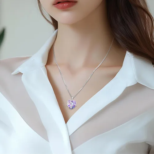 Miniatura 47 de Collar de alas de ángel de plata de ley 925, ángel de la guarda, enfermera RN caduceo, dije de ángel de cristal, joyería de regalo para mujer