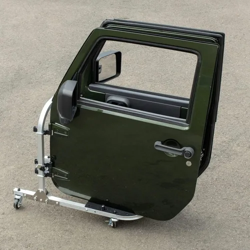 Miniatura 8 de EZ4X4 - Carrito de almacenamiento con ruedas plateadas de 2 puertas para TJ JK JL patentado