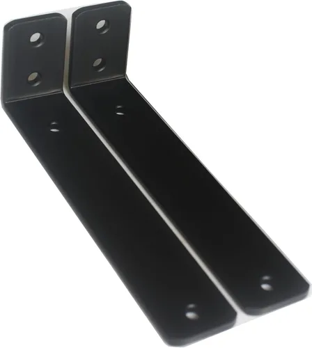 Miniatura 31 de Paquete de 12 soportes de estante en L de 8 pulgadas de largo x 6 pulgadas de alto x 1.5 pulgadas de ancho, 5 mm de grosor, soporte de estante en L