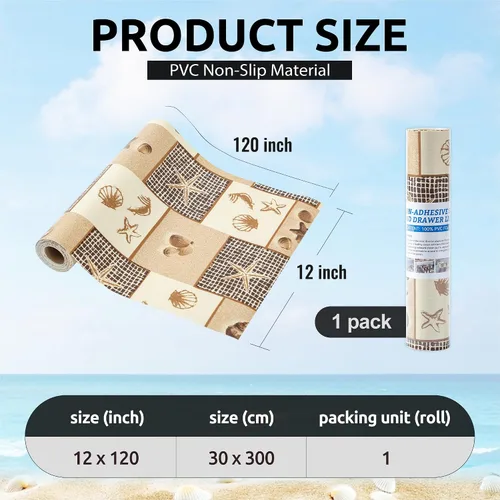 Miniatura 3 de FIFTY FEET 12x120 Pulgadas Revestimiento para Estanterías para Gabinetes de Cocina, Revestimiento para Cajones de PVC para Cómoda Antideslizante