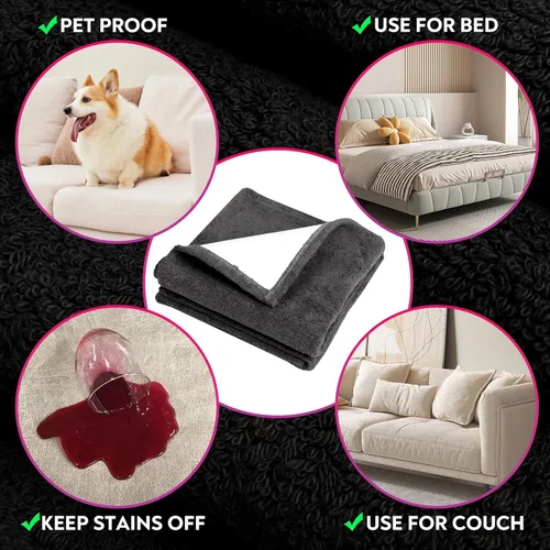Miniatura 5 de VIBEY Toalla/manta sexual lavable, impermeable y a prueba de manchas, protector de colchón, almohadilla de cama para incontinencia y alfombra