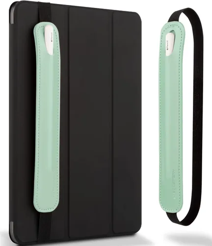 Miniatura 16 de Goospery Soporte para lápices compatible con Apple Pencil (1ª y 2ª generación) Funda de piel sintética, accesorios de bolsillo, banda elástica, Negro