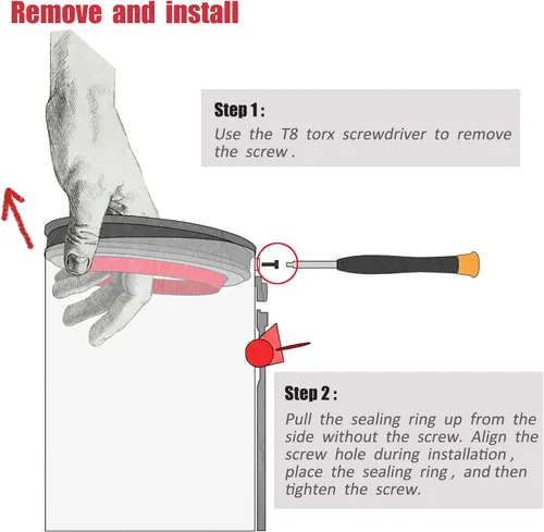 Miniatura 6 de Anillo de Sellado Fijo de Repuesto para la Parte Superior del Contenedor de Polvo para Aspiradora Dyson V11 V15 SV14 SV15 SV22 Conjunto de Accesorios