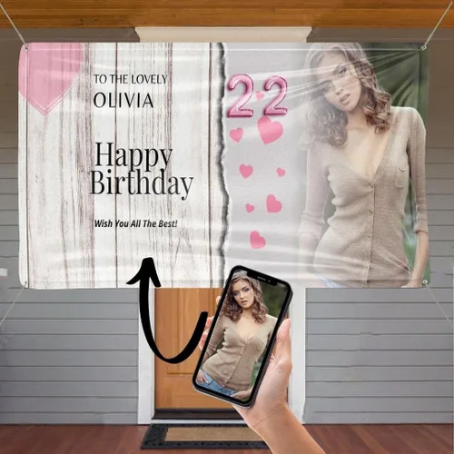 Miniatura 11 de NiceMemoryLLC - Cartel de vinilo personalizable con texto en inglés «Happy Birthday», telón de fondo de fiesta, regalo y decoración, de NiceMemoryLLC