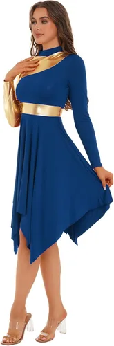 Miniatura 2 de Vestido de baile litúrgico sin mangas con dobladillo irregular para mujer