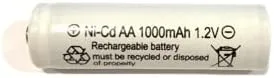 Miniatura 2 de AA tamaño NiCd AA 1000mAh 1.2V baterías recargables para lámpara solar luz solar (6-PCS AA 1000mAh)