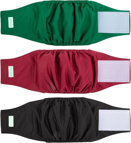 Miniatura 33 de wegreeco Pañales lavables para perros machos, paquete de 3 (ballena, talla L)