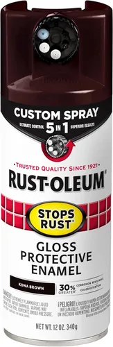 Miniatura 112 de Rust-Oleum 376855 - Pintura en aerosol antióxido personalizada 5 en 1, 12 onzas, color negro mate, (paquete de 1)