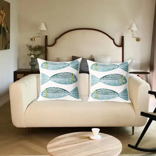 Miniatura 7 de 1 PCS Funda de Almohada Decorativa de Algodón Bordada, Fundas de Cojín Cuadradas Decorativas para el Hogar, Sofá, Cama y Silla, de 18 x 18 Pulgadas