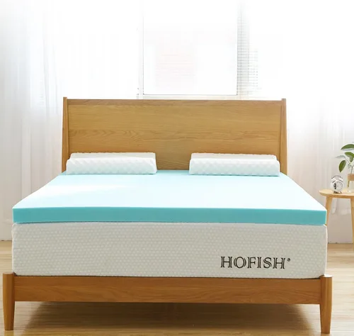 Miniatura 2 de Cubrecolchón suave y cómodo de espuma viscoelástica (3 pulgadas de grosor) y protector de colchón lavable y extraíble, de HOFISH, Memory Foam