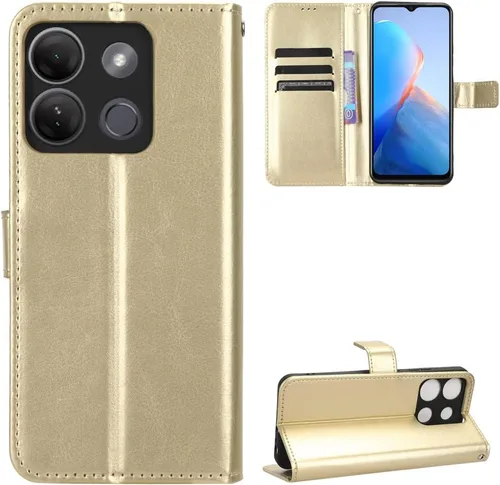 Miniatura 44 de Funda para Honor X50i, funda de cuero con tapa para Honor X50i 5G CRT-AN00 Case Gold Oro