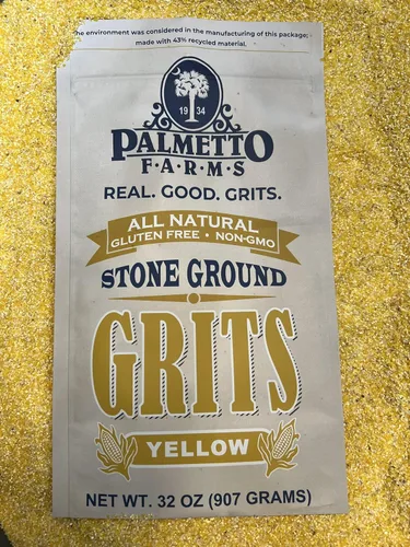 Miniatura 3 de Palmetto Farms Yellow Stone Ground Grits 2 libras, sin OMG, sólo maíz totalmente Natural, sin aditivos, natural, sin gluten, producidos