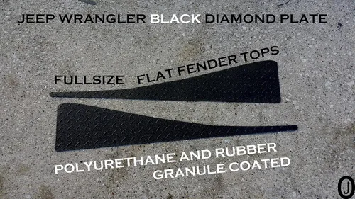 Miniatura 3 de Se adapta a las cubiertas de guardabarros de Jeep Wrangler TJ negro con placa de diamante