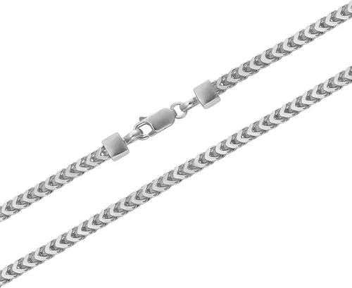Miniatura 2 de PORI JEWELERS Caja cuadrada de plata esterlina italiana de 0.098 in, 0.138 in, 0.177 in, fabricada en Italia, disponible en color plateado