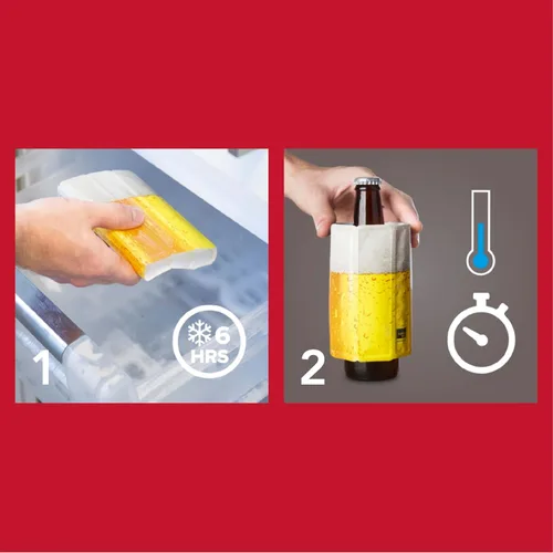 Miniatura 4 de Vacu Vin Enfriador de cerveza activo - Funda enfriadora de cerveza y bebidas (0,3-0,5 l) - Enfría rápidamente las bebidas y las mantiene frías