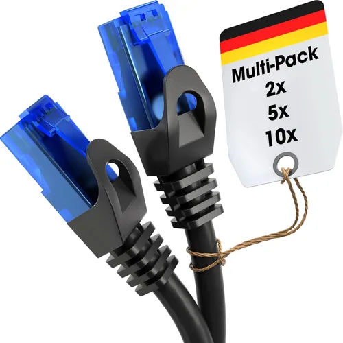 Miniatura 12 de KabelDirekt – Cable de red – 10Gbps, para máxima velocidad de Internet de fibra óptica – 33 pies, disponible en 1-100 pies – Cable Ethernet y LAN