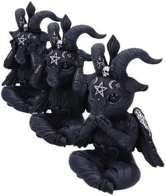 Miniatura 2 de Nemesis Now Cult Cuties Three Wise Baphoboo Negro 53in