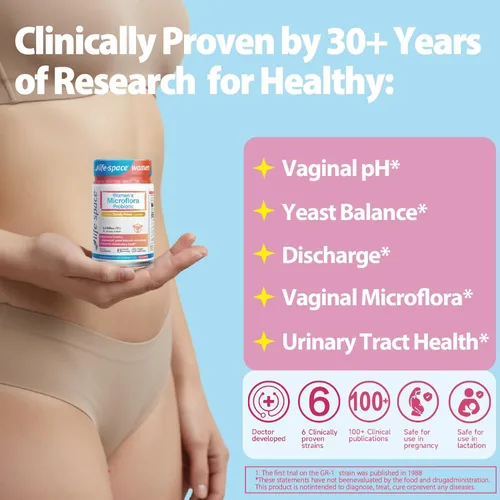 Miniatura 2 de Life-Space V-Care + 3X Immune Boost, probiótico de microflora para mujer + probiótico de espectro amplio de triple fuerza, apoya la microflora