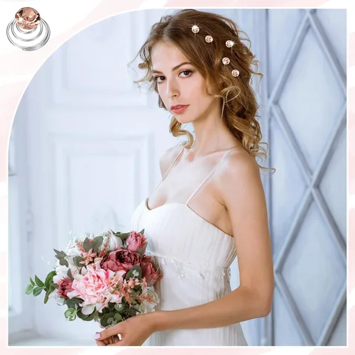 Miniatura 6 de WILLBOND Juego de 60 tornados de cristal de diamantes de imitación en espiral para bodas, novias, bailes, fiestas y ocasiones importantes con Champán