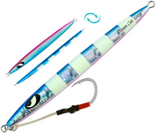 Miniatura 36 de OCEAN CAT Jigs de pesca de agua salada en alta mar Jigging de velocidad de lanzamiento lento señuelos vertical Jigging vertical Plantilla de otoño