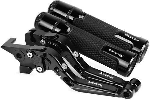 Miniatura 16 de Motocicleta para Y&AMAHA XMAX300 Todos los años Frenos de motocicleta Barra de acoplamiento Palancas de freno de mano freno embrague manillar Negro1