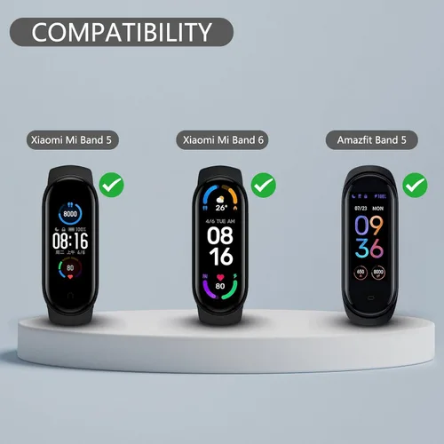 Miniatura 2 de Meliya Bandas para Amazfit Band 5 Correa de repuesto para mujeres y hombres, correa deportiva de silicona suave compatible con Amazfit Band 5
