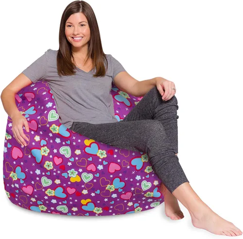 Miniatura 45 de Posh Beanbags - Sillón puff Azul Rey Sólido