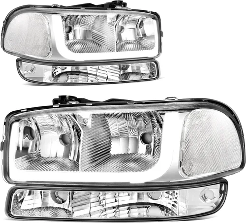 AUTOSAVER88 Conjunto de faros LED DRL Compatible con 99-06 GMC Sierra 1500 2500/01-06 Sierra 1500HD 2500HD 3500/2007 Sierra 1500 1500HD 2500HD 3500