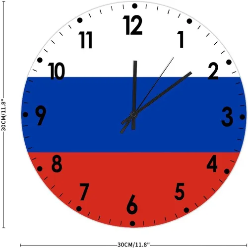 Miniatura 52 de Cheyan Reloj de pared con bandera de Canadá de 12 pulgadas, silencioso, sin tictac, de PVC, funciona con pilas, reloj redondo decorativo, regalo