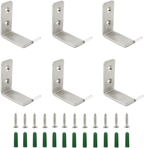 Miniatura 10 de Ganchos de pared de acero inoxidable para colgar toallas, sombreros, llaves, plantas, ganchos de metal resistentes para colgar en la pared