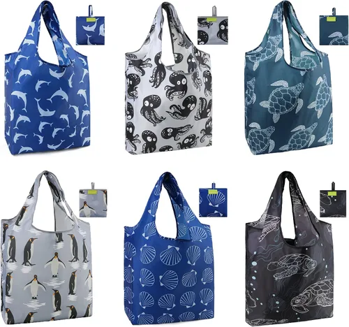Miniatura 19 de Bolsas de la compra de animales reutilizables plegables bolsas de comestibles