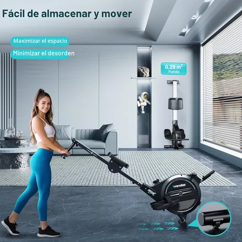 Miniatura 8 de Wenoker Rowing Machine for Home, Magnetic Rower Machine, 350 LB Weight Capacity, 16-Level Silent Resistance Row Machine for Gym Exercise Full-Body